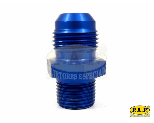 CONEXAO AN-8 *3/8-NPT ALUM-AZUL (FLAUTA)